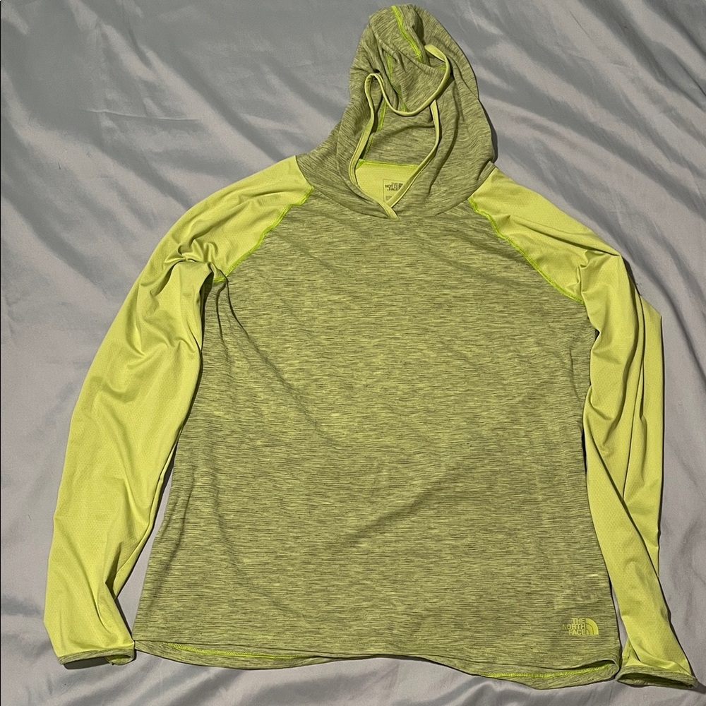The North Face Green and Yellow Hoodie